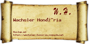 Wachsler Honória névjegykártya